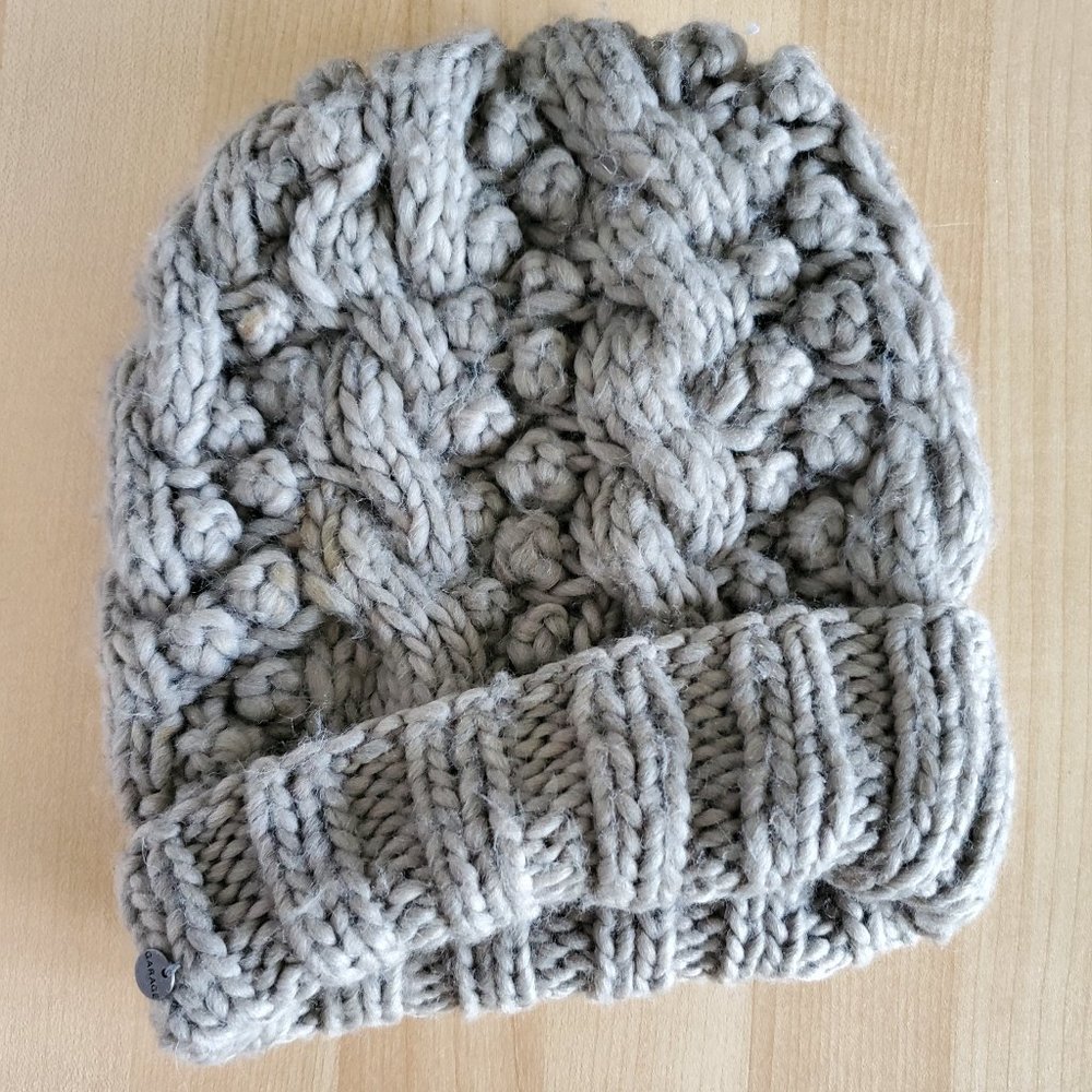 GARAGE Grey Cable Knit Hat